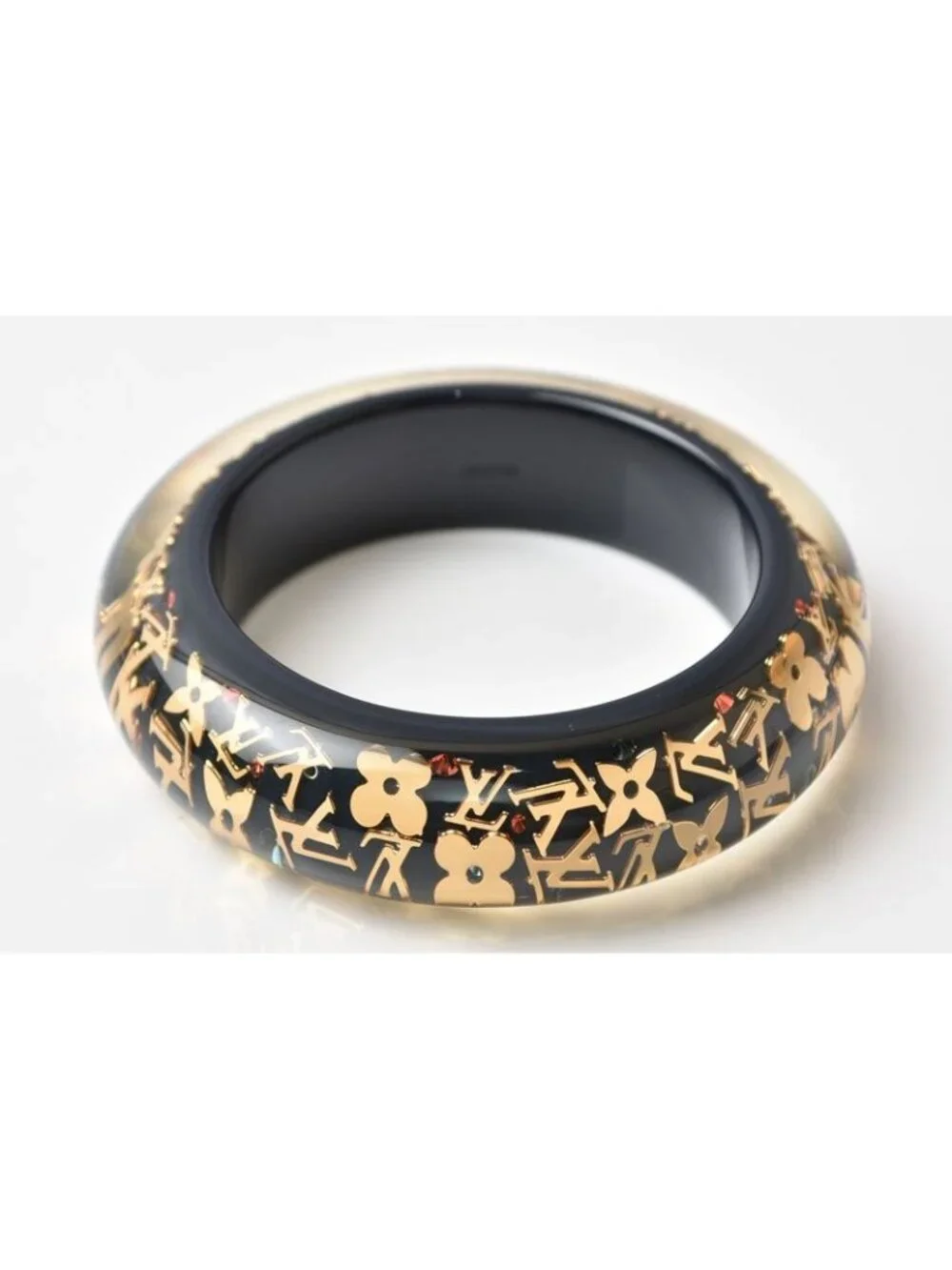 Louis Vuitton Bangle Bracelet Ankle John GM Black Gold